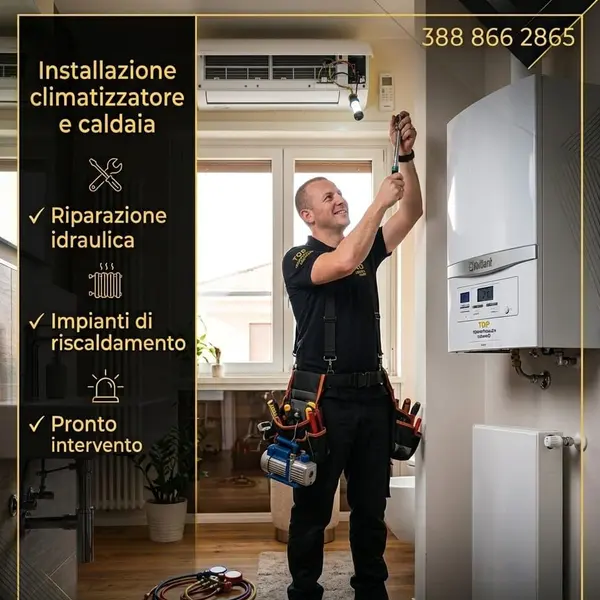 Installazione di climatizzatore e caldaia