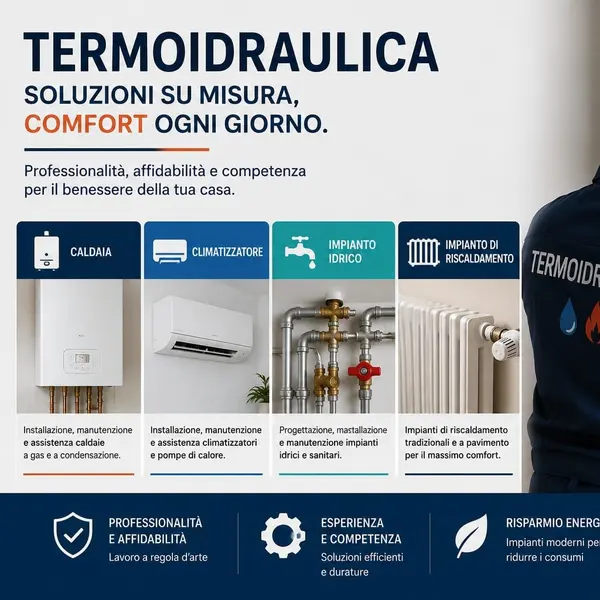 Caldaie, climatizzatori, impianti idrici e di riscaldamento
